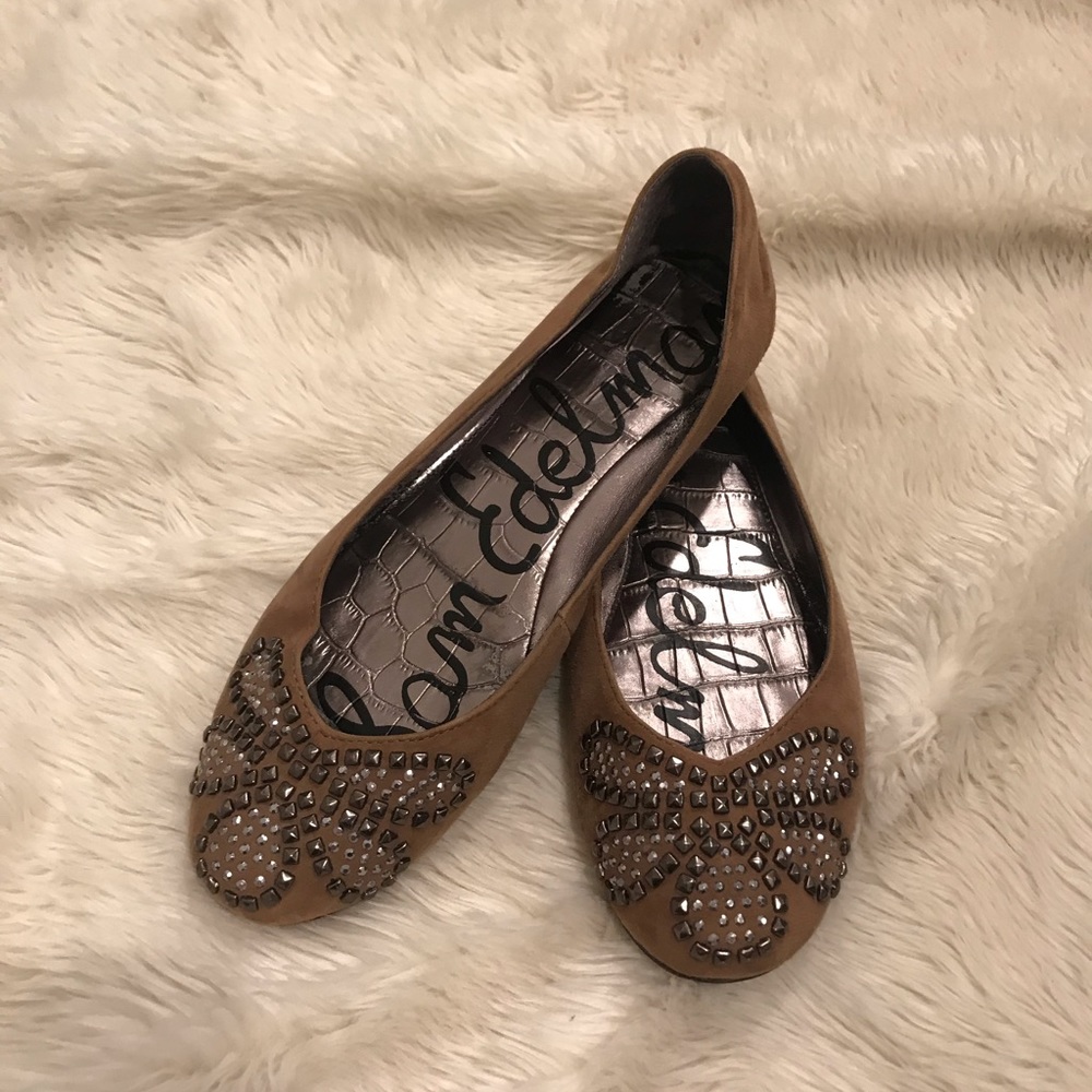 Sam Edelman suede ballet flats with stud detailing